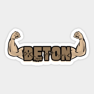 Beton Strength Training Muscles Sticker